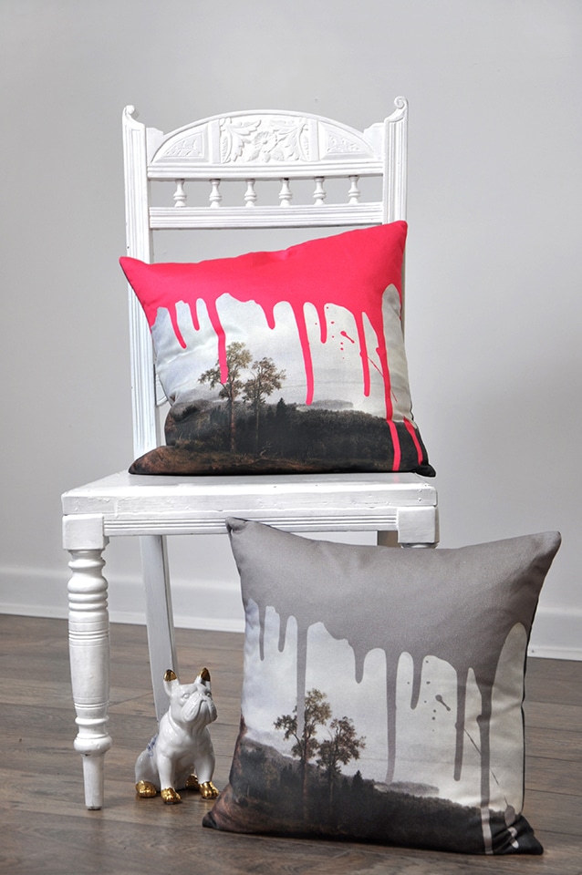 Artistic Pink Cushion