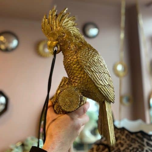 Cockatoo on a Perch Wall Lamp