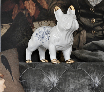 ceramic bull dog
