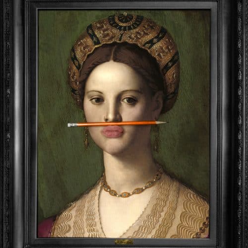 The Orange Pencil Framed
