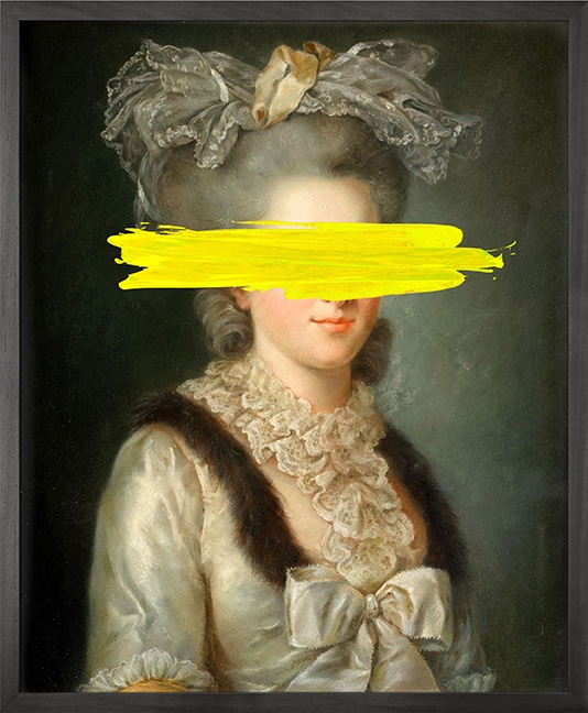 Yellow Mark - framed printed canvas - Image 2