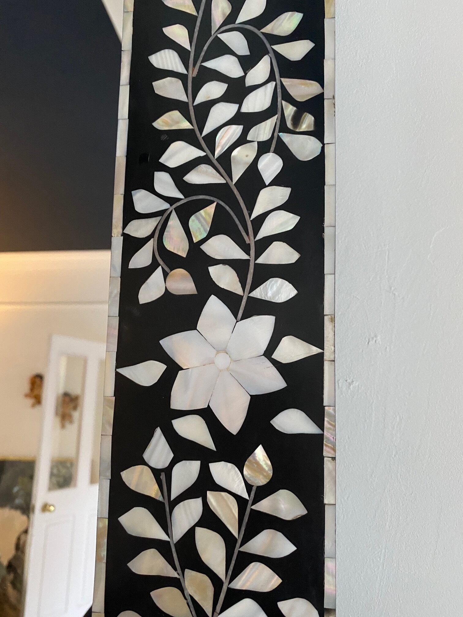 Iniya Bone Inlay Mirror  - Black Large - Image 3