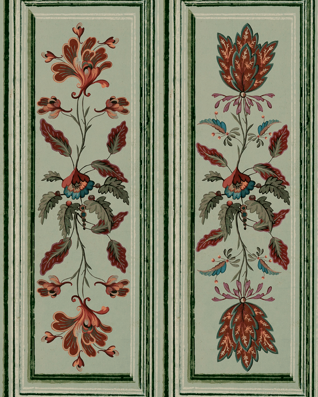 Tyrolean Panel (Alpen Green) Wallpaper - Image 3